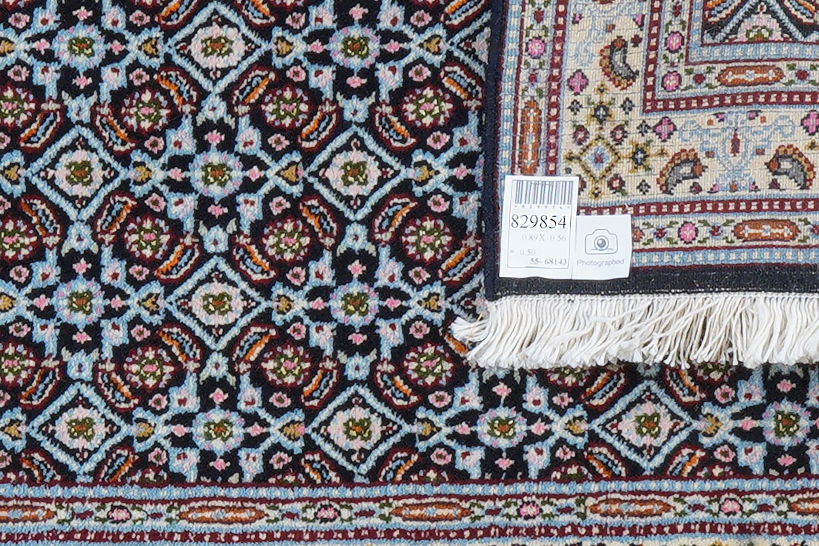 Moud Mahi — Hand-knotted, 56x89 cm, Blue, 100% Virgin Wool | View 6