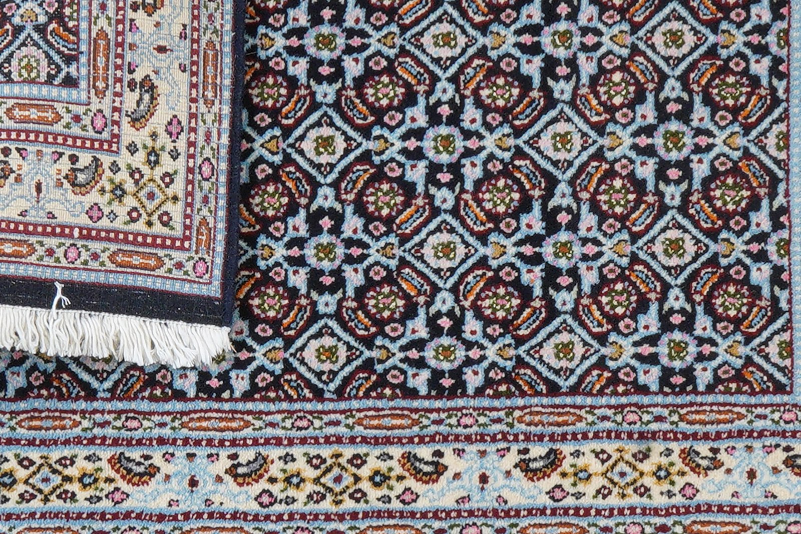 Moud Mahi — Hand-knotted, 56x89 cm, Blue, 100% Virgin Wool | View 7