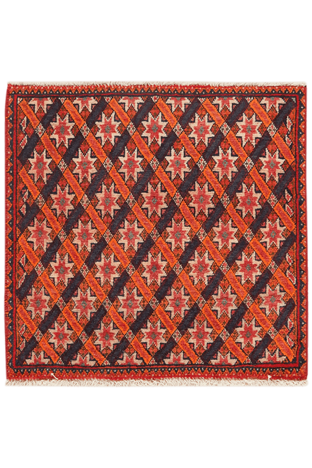 Gashgai — Hand-knotted, 65x62 cm, Multicolor, 100% Virgin Wool | Main view