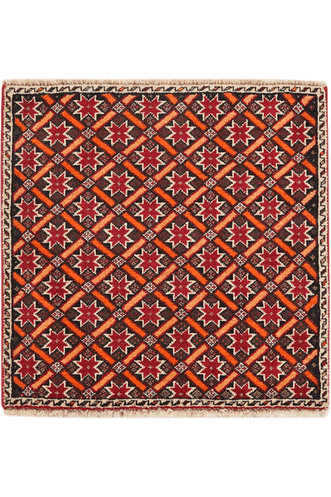 Gashgai — Hand-knotted, 63x60 cm, Multicolor, 100% Virgin Wool | Main view
