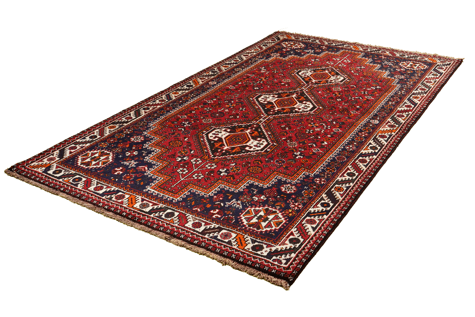 Shiraz — Hand-knotted, 155x256 cm, Red, 100% Virgin Wool | View 5