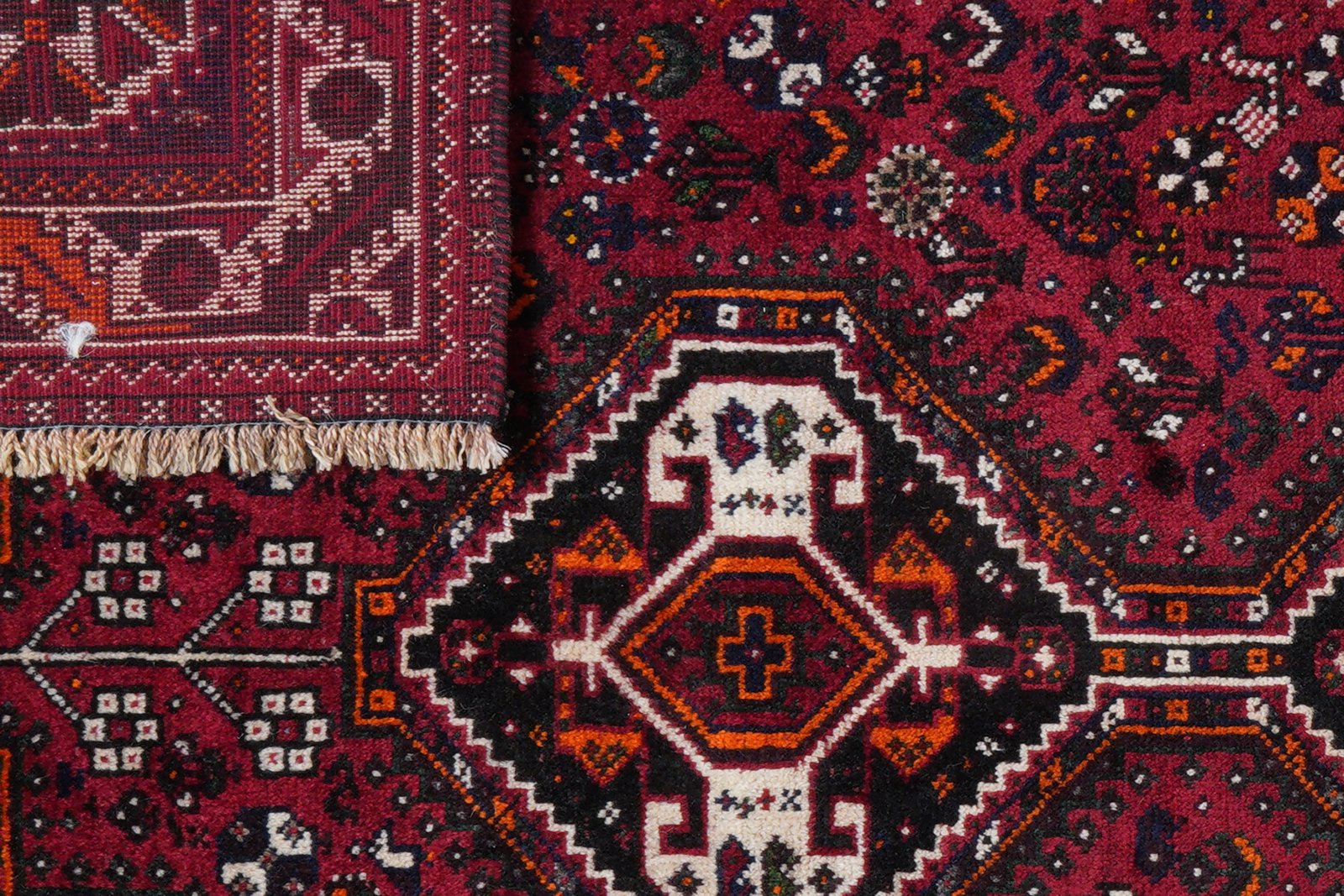 Shiraz — Hand-knotted, 155x256 cm, Red, 100% Virgin Wool | View 8