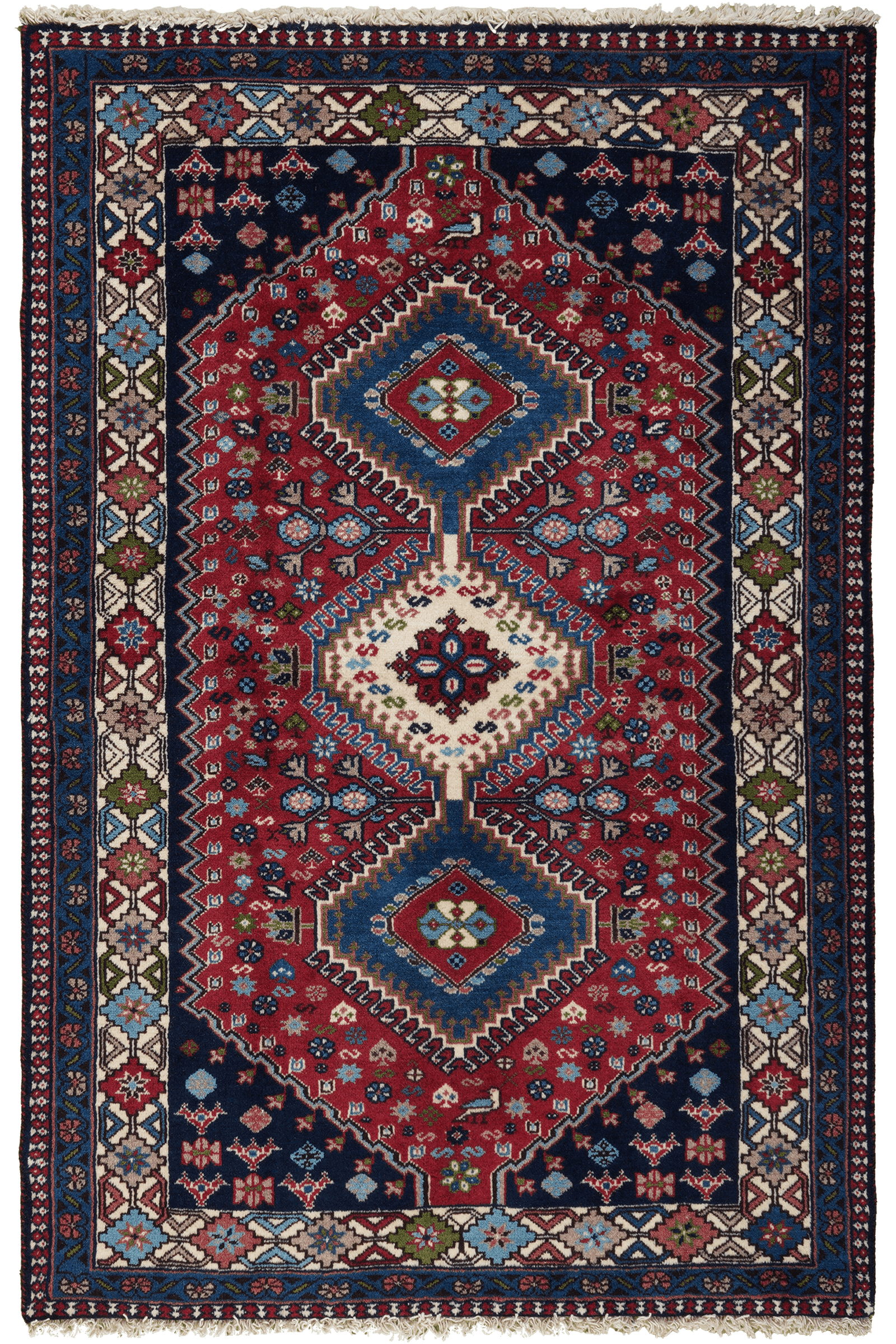 Yalameh — Hand-knotted, 101x152 cm, Red, 100% Virgin Wool | Main view