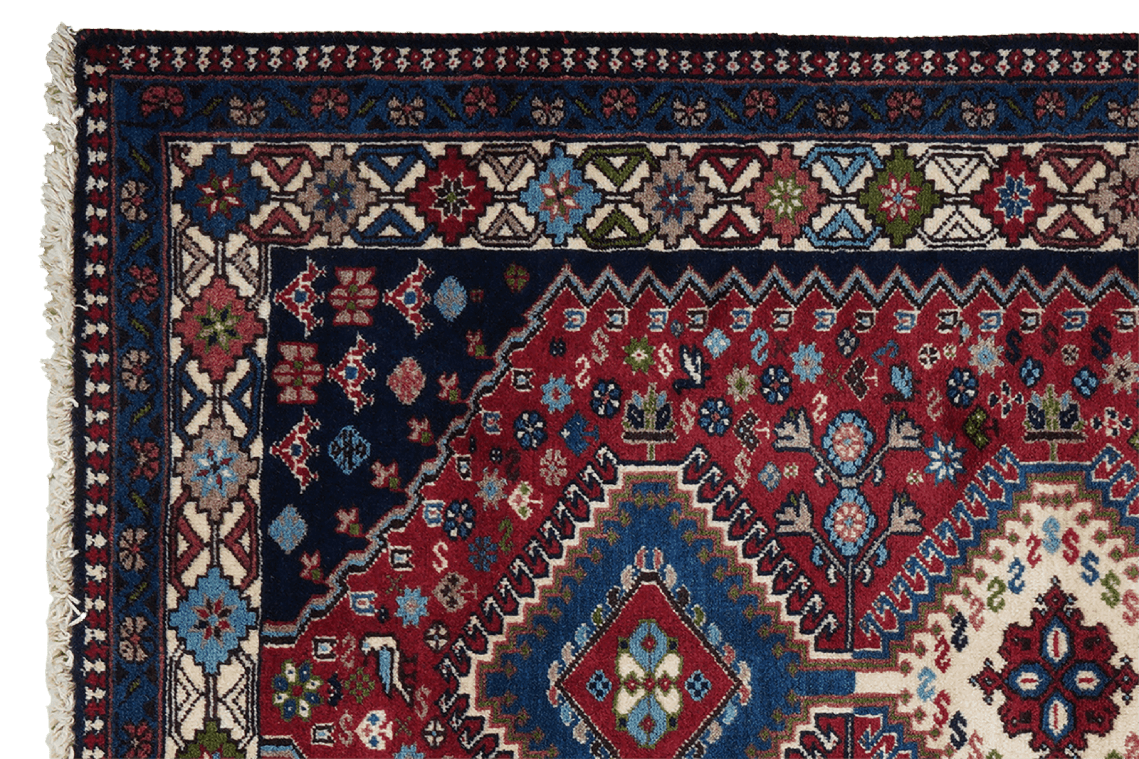 Yalameh — Hand-knotted, 101x152 cm, Red, 100% Virgin Wool | View 3