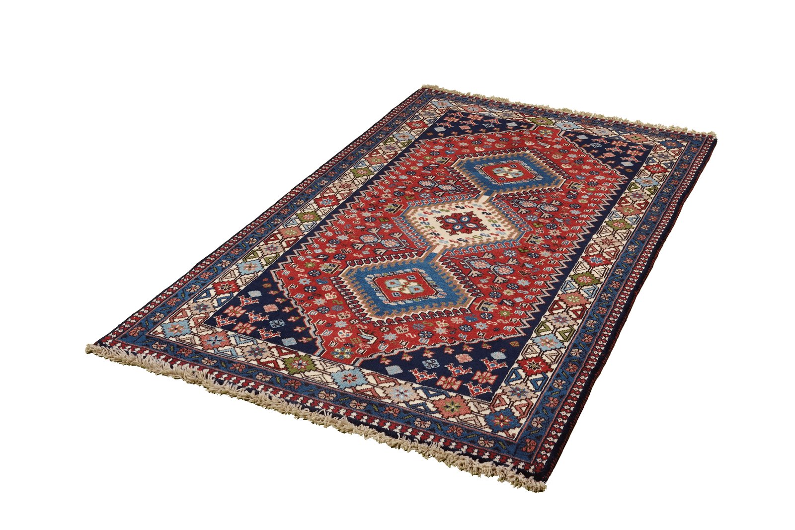 Yalameh — Hand-knotted, 101x152 cm, Red, 100% Virgin Wool | View 5