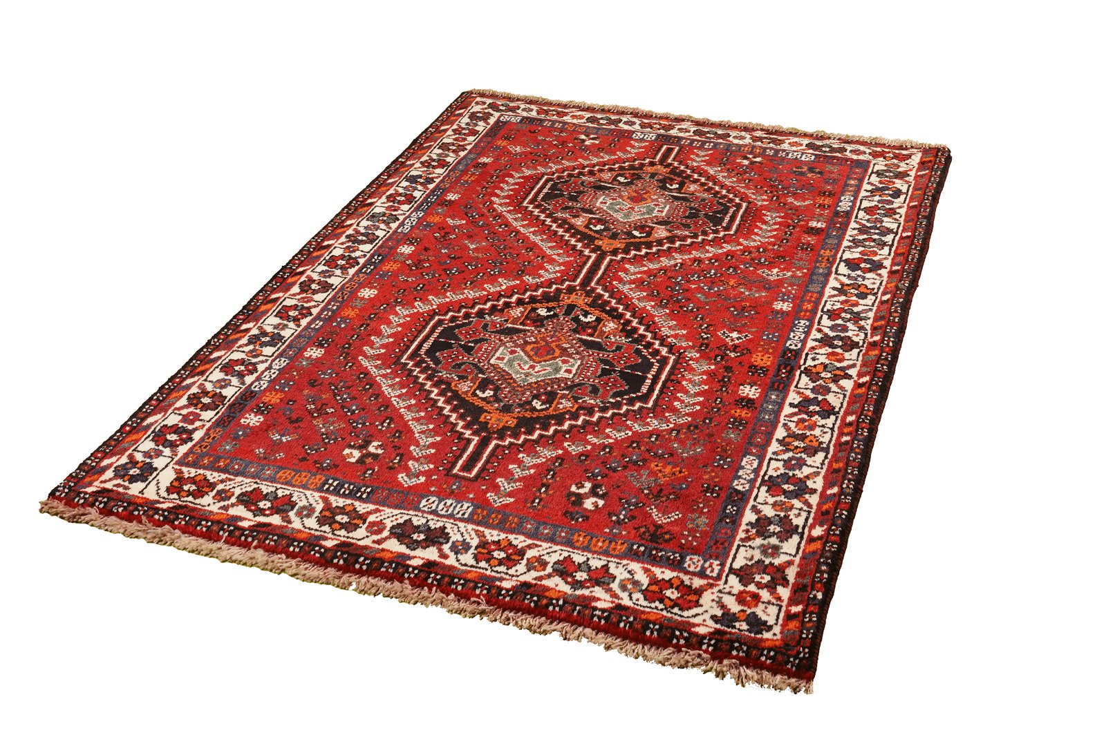 Gashgai — Hand-knotted, 107x151 cm, Red, 100% Virgin Wool | View 5