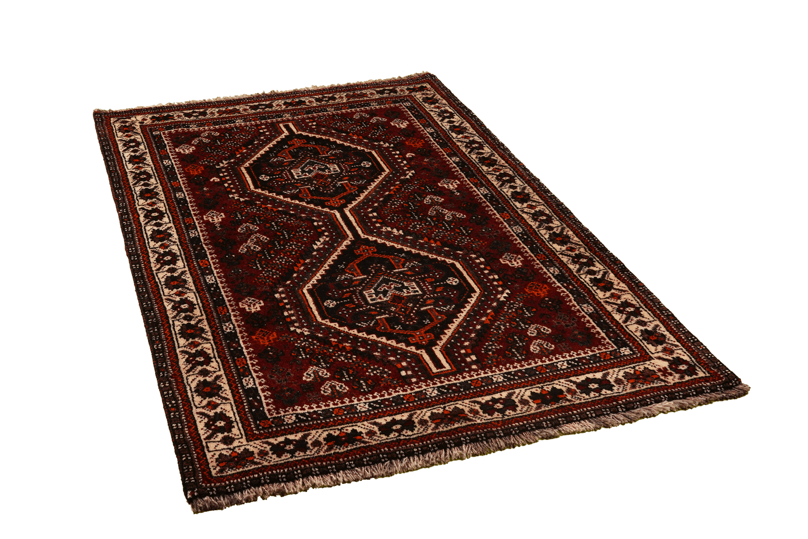 Shiraz — Hand-knotted, 106x153 cm, Red, 100% Virgin Wool | View 4