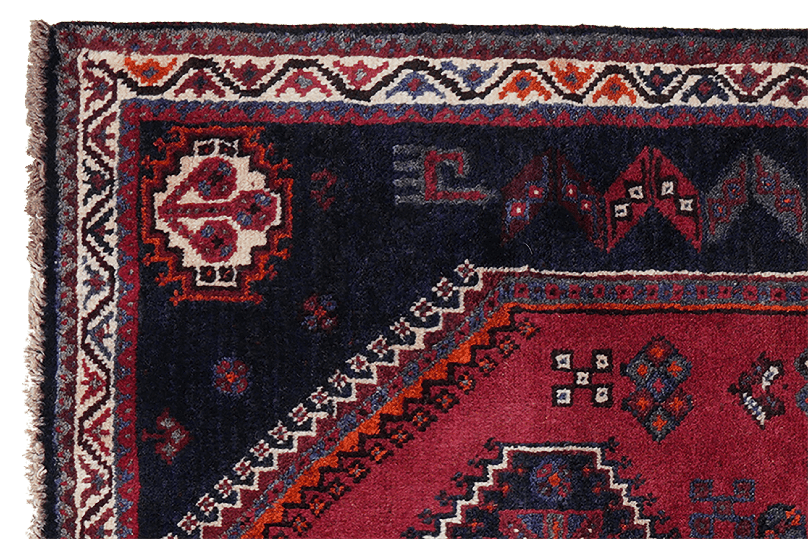 Gashgai — Hand-knotted, 108x155 cm, Red, 100% Virgin Wool | View 3