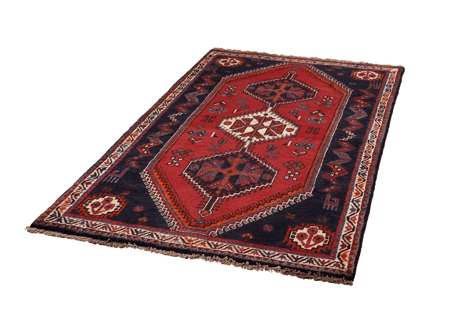 Gashgai — Hand-knotted, 108x155 cm, Red, 100% Virgin Wool | View 5