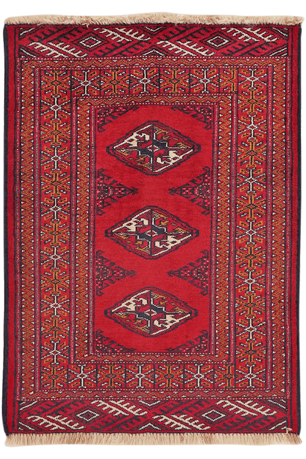 Belutch — Hand-knotted, 68x94 cm, Red, 100% Virgin Wool | Main view
