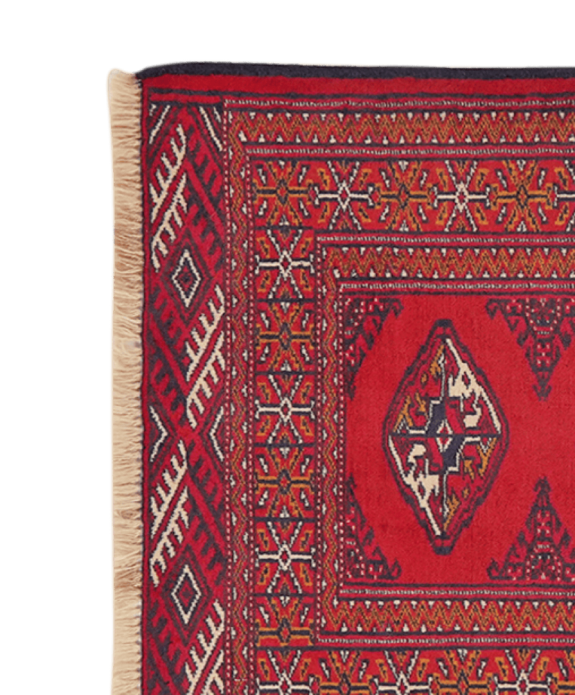 Belutch — Hand-knotted, 68x94 cm, Red, 100% Virgin Wool | View 3
