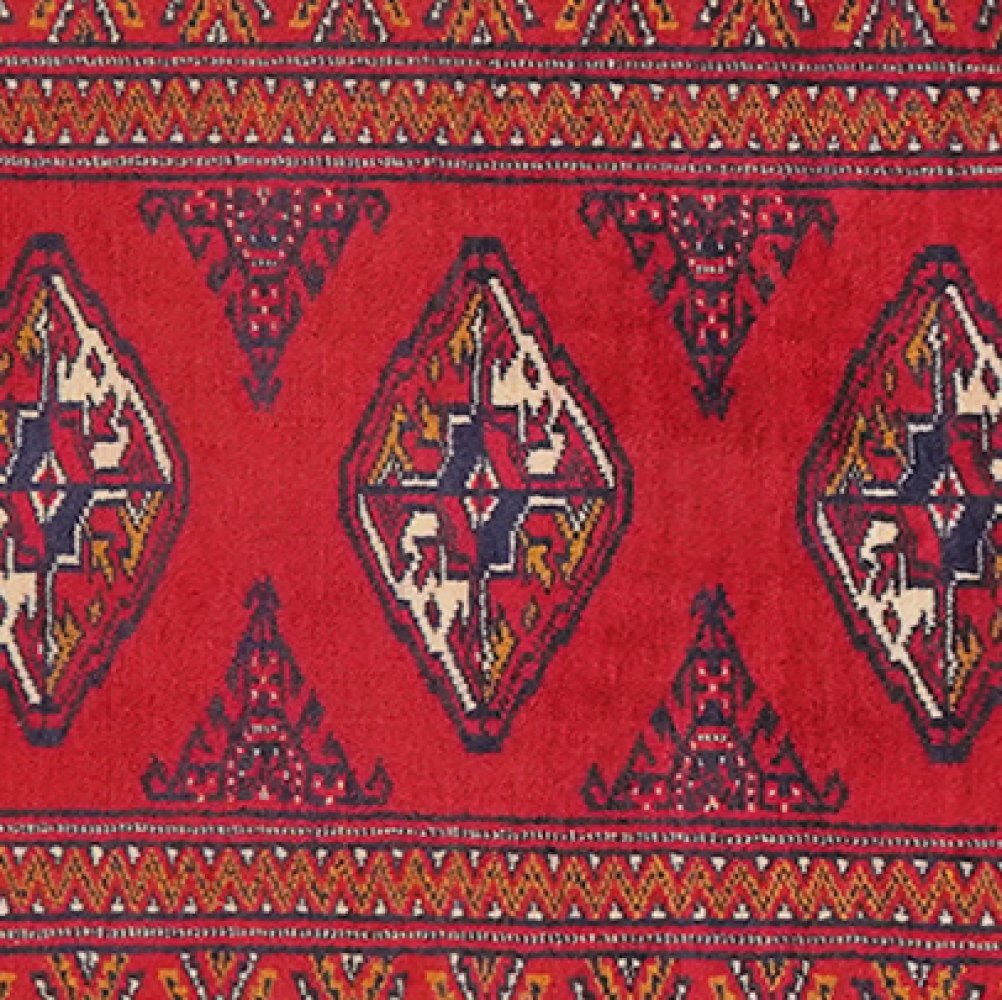 Belutch — Hand-knotted, 68x94 cm, Red, 100% Virgin Wool | View 4