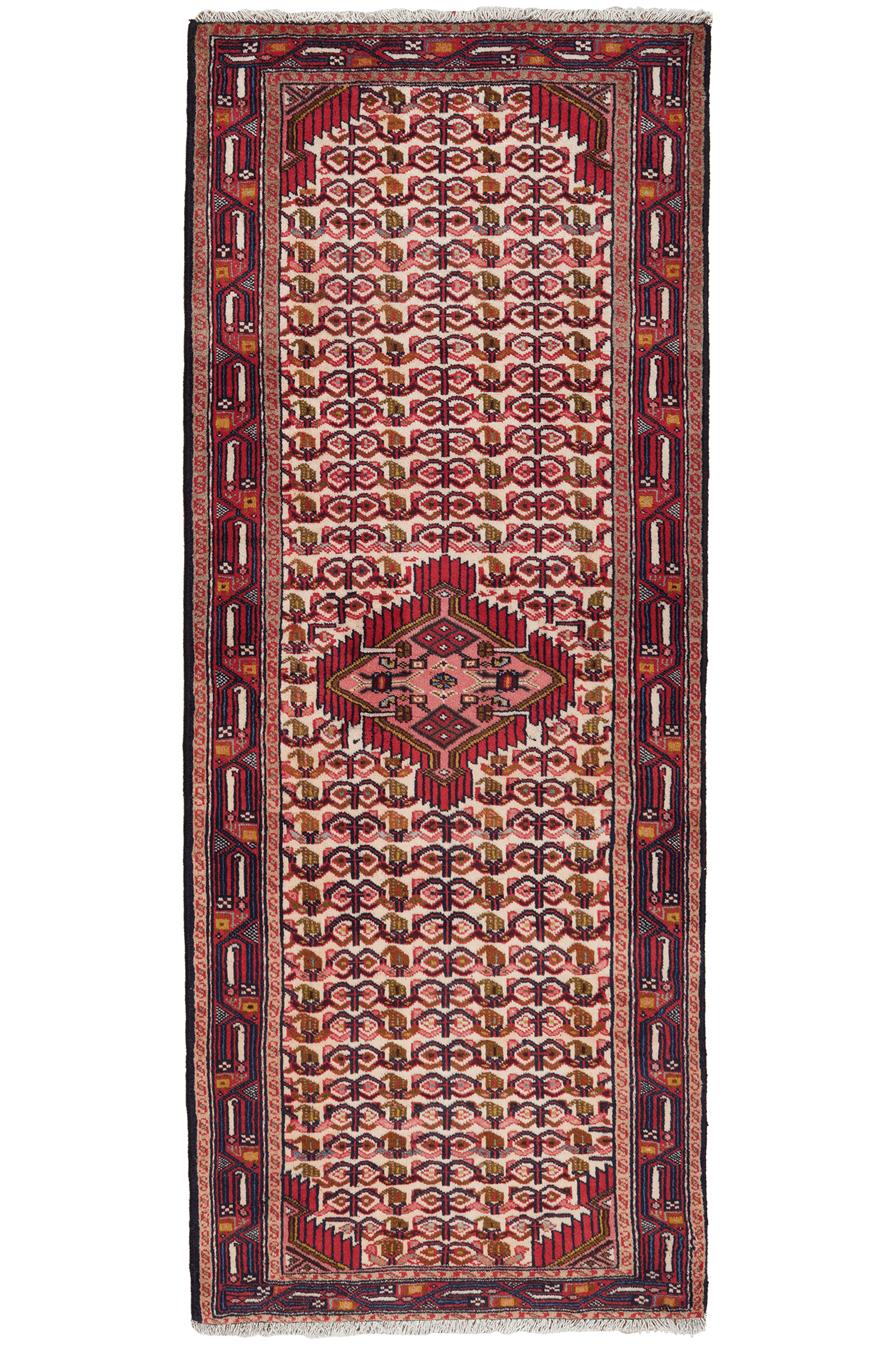 Assadabad — Hand-knotted, 80x199 cm, Beige, 100% Virgin Wool | Main view