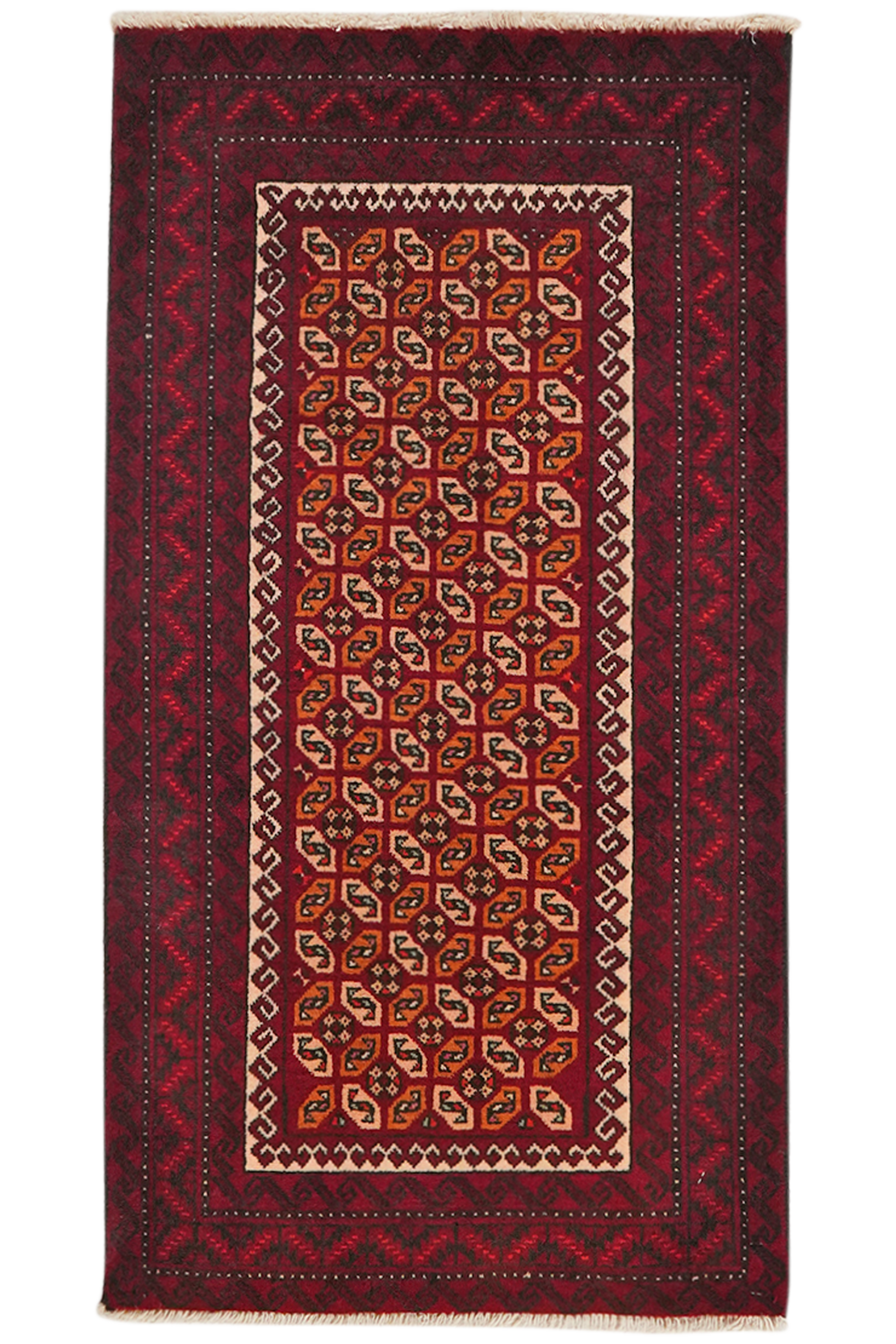 Belutch — Handgefertigt, 107x58 cm, Bunt, 100% Virgin Wool | Main view