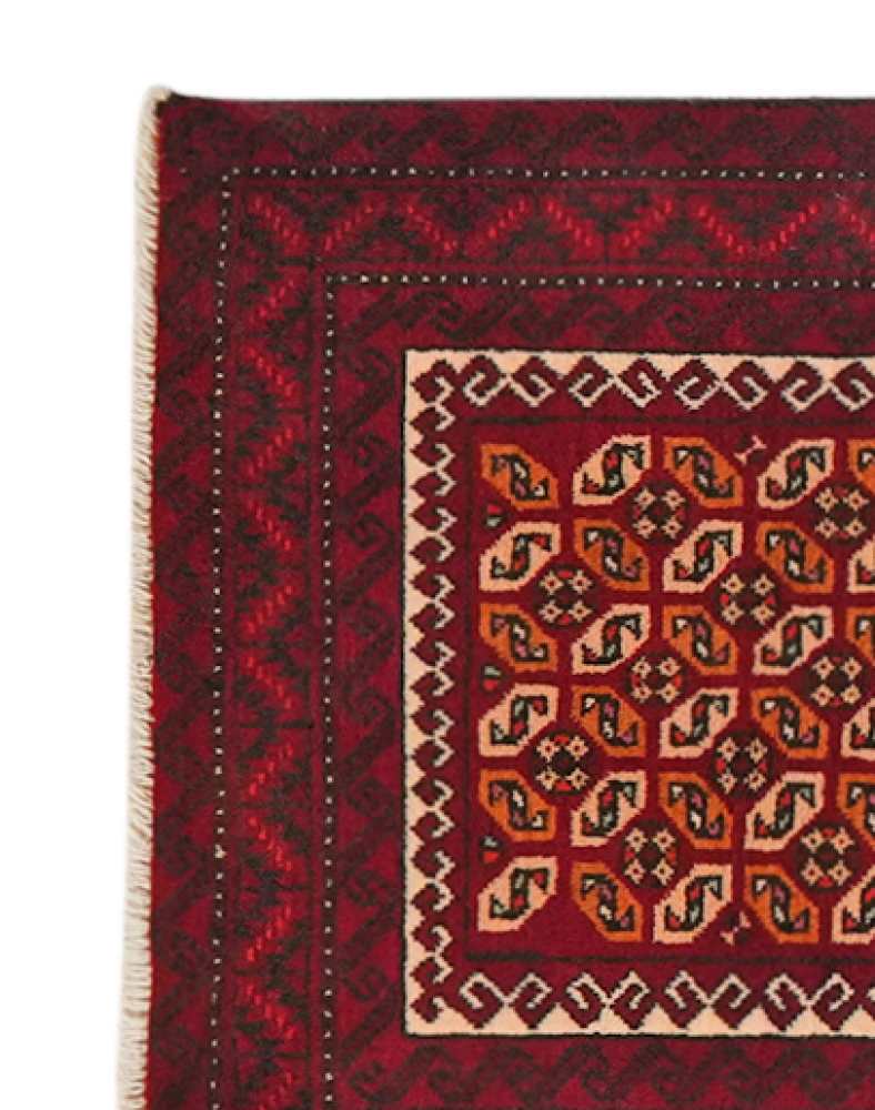 Belutch — Handgefertigt, 107x58 cm, Bunt, 100% Virgin Wool | View 4
