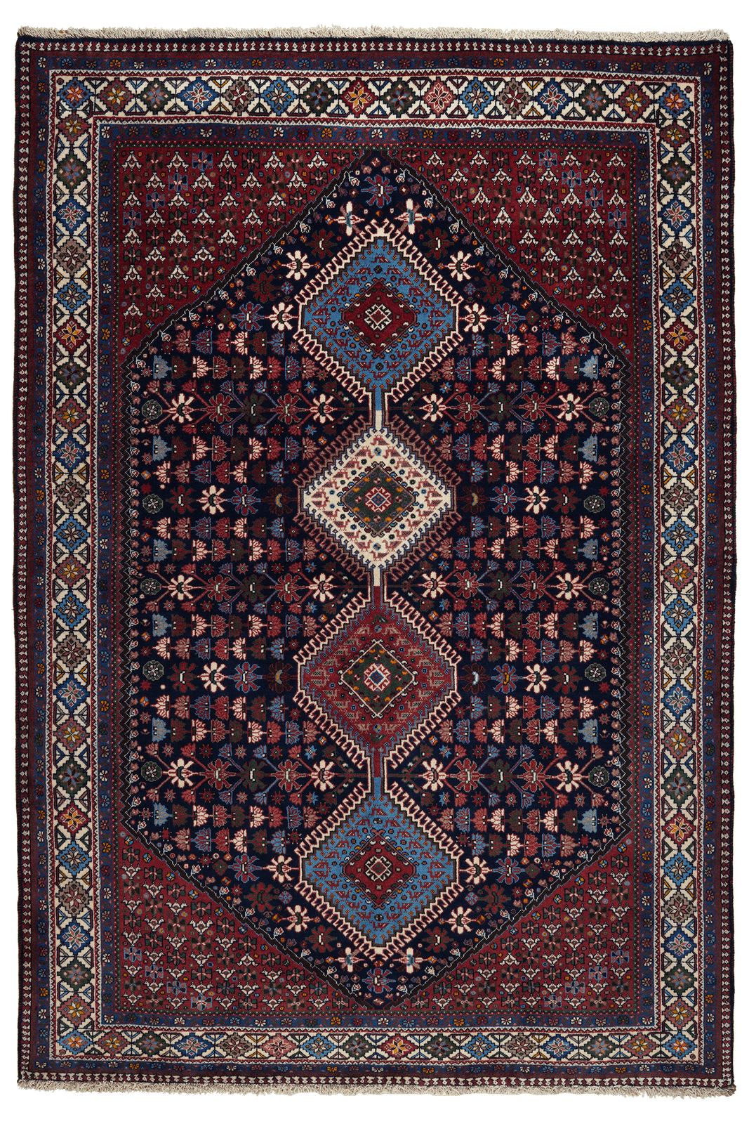 Yalameh — Hand-knotted, 173x252 cm, Blue, 100% Virgin Wool | Main view