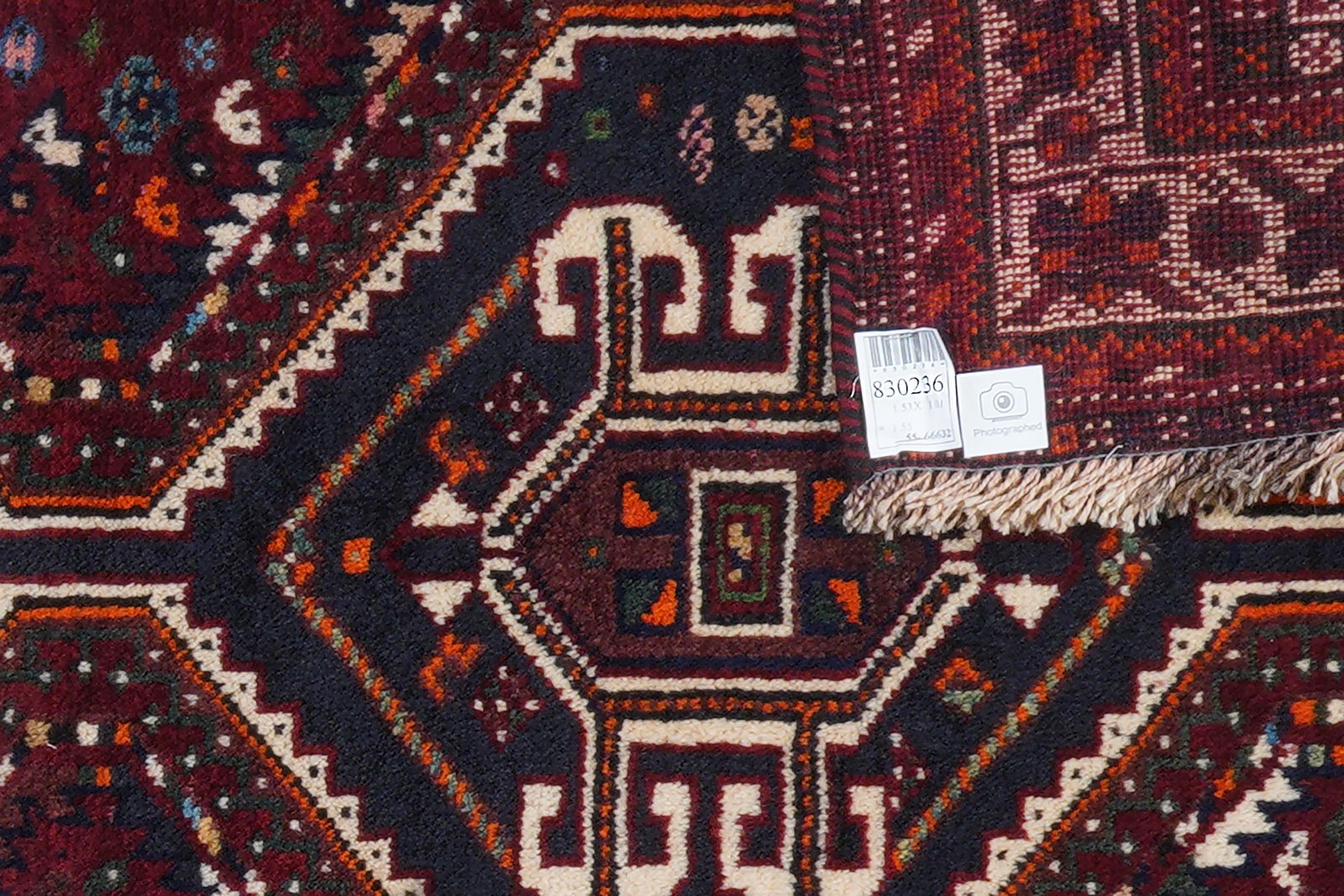 Shiraz — Hand-knotted, 101x153 cm, Red, 100% Virgin Wool | View 6