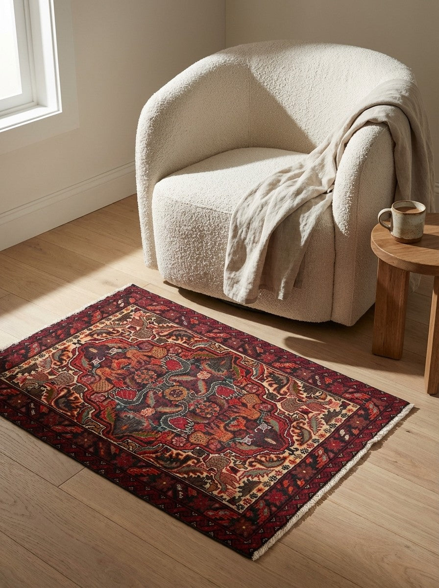Belutch — Hand-knotted, 69x98 cm, Multicolor, 100% Virgin Wool | Detail view
