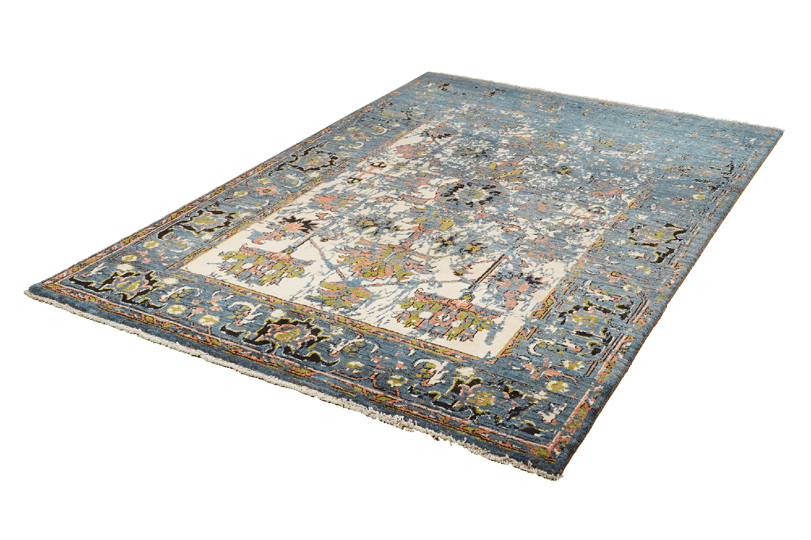 Rizbaf — Hand-knotted, 155x205 cm, Blue, 100% Virgin Wool | View 5
