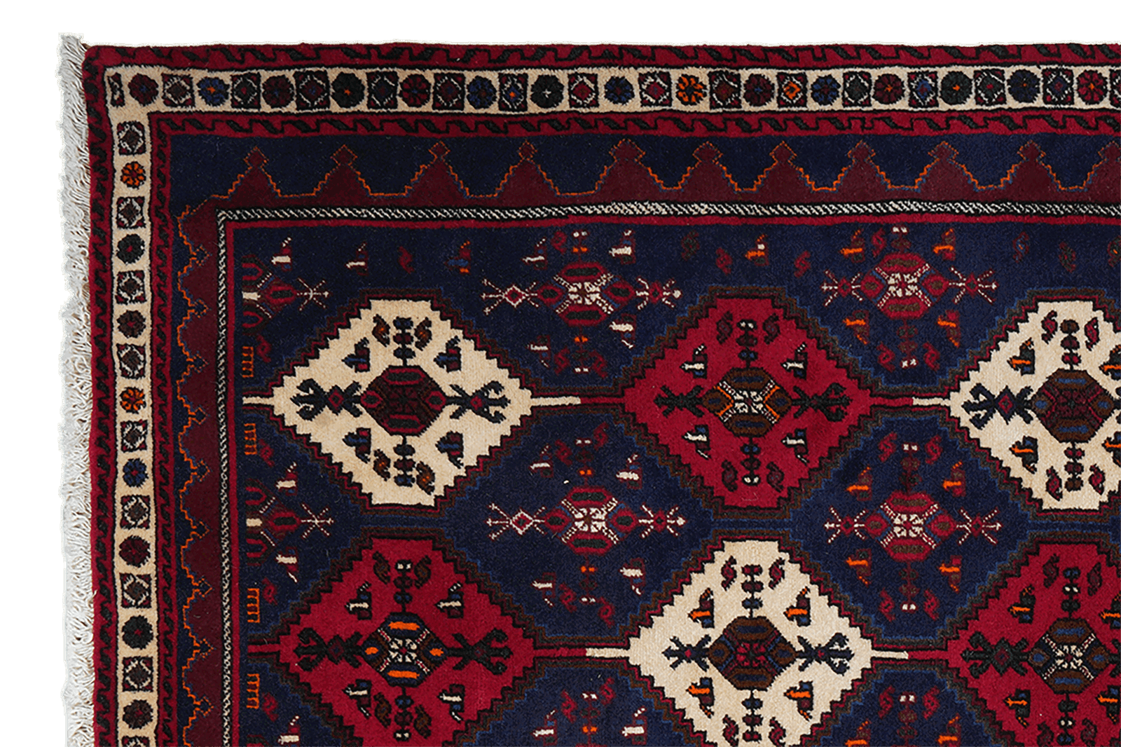 Afshar — Handgefertigt, 239x174 cm, Beige, 100% Virgin Wool | View 4