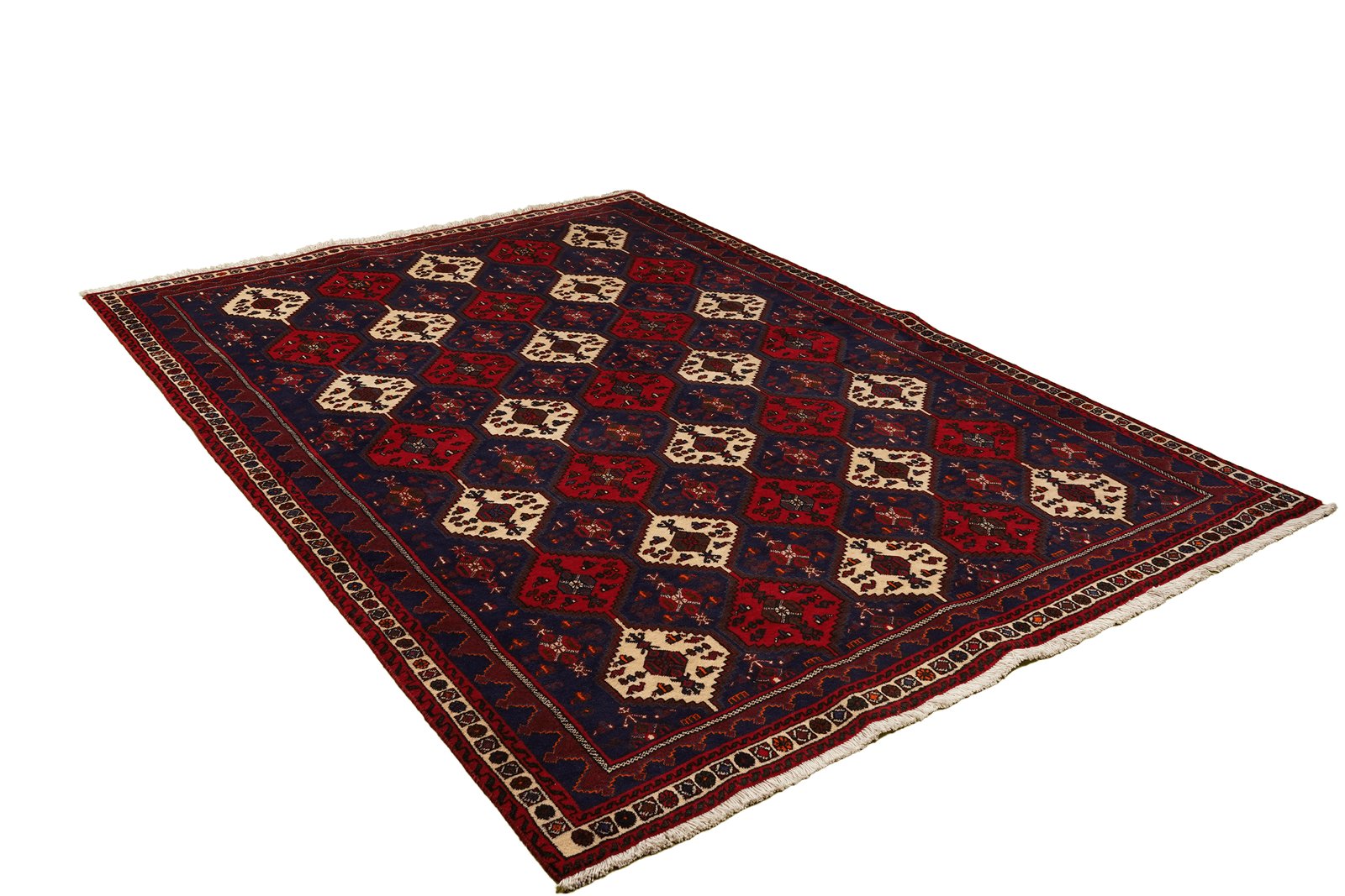 Afshar — Hand-knotted, 174x239 cm, Blue, 100% Virgin Wool | View 4