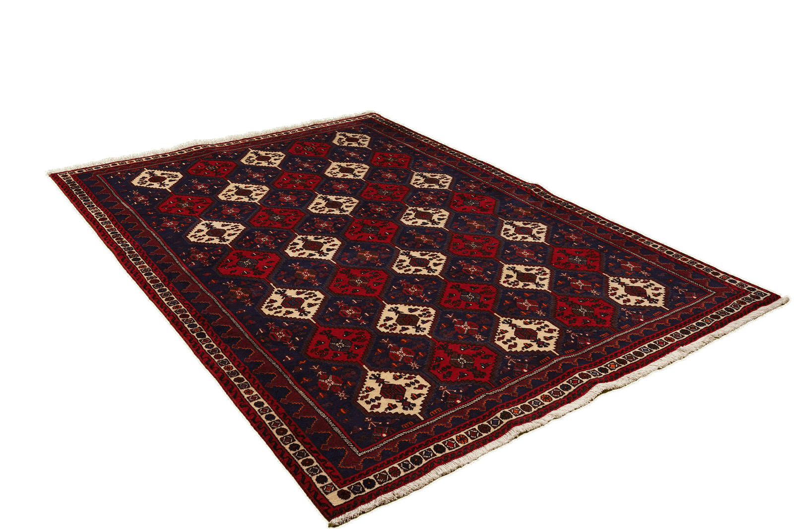 Afshar — Handgefertigt, 239x174 cm, Beige, 100% Virgin Wool | View 5