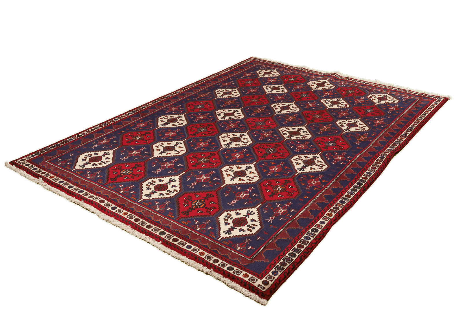 Afshar — Handgefertigt, 239x174 cm, Beige, 100% Virgin Wool | View 6