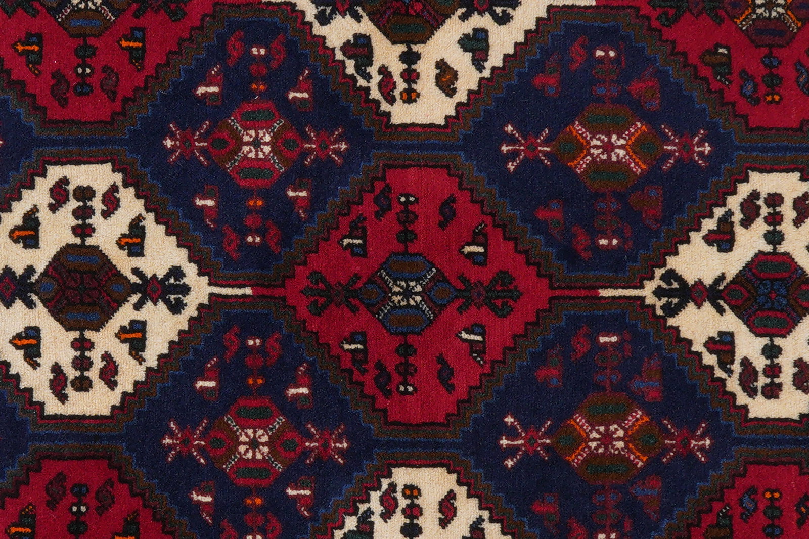 Afshar — Handgefertigt, 239x174 cm, Beige, 100% Virgin Wool | View 8