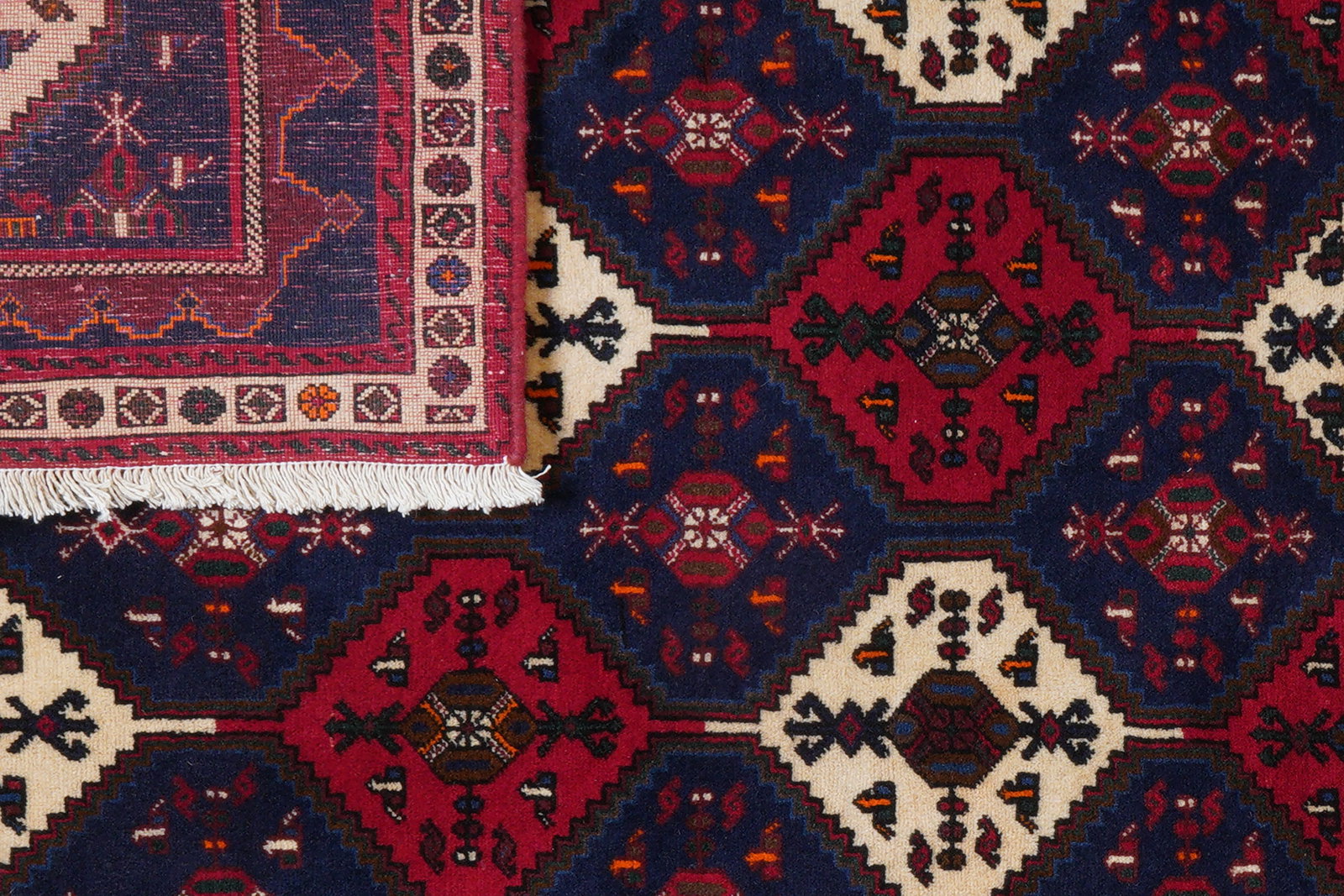 Afshar — Handgefertigt, 239x174 cm, Beige, 100% Virgin Wool | View 9