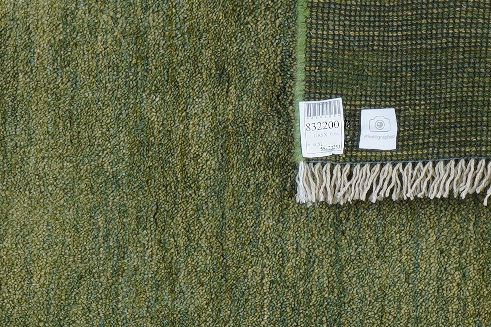 Gabbeh — Hand-knotted, 61x85 cm, Green, 100% Virgin Wool | View 6
