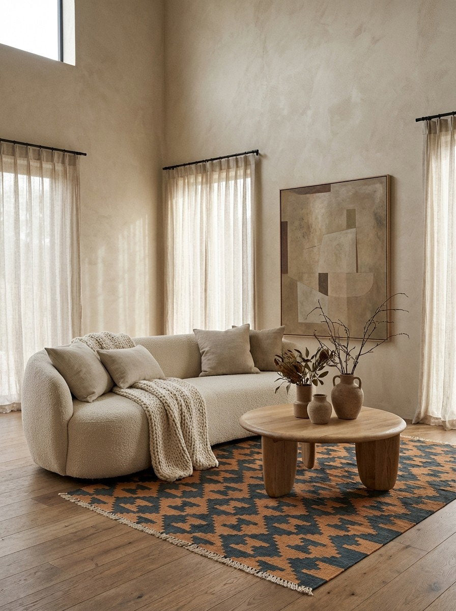 Kelim Gashgai — Handgefertigt, 184x127 cm, Bunt, 100% Virgin Wool | Detail view