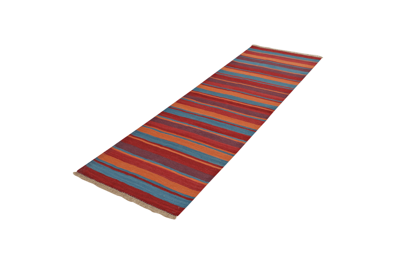 Kelim Gashgai — Handmade, 65x206 cm, Multicolor, 100% Virgin Wool | View 5