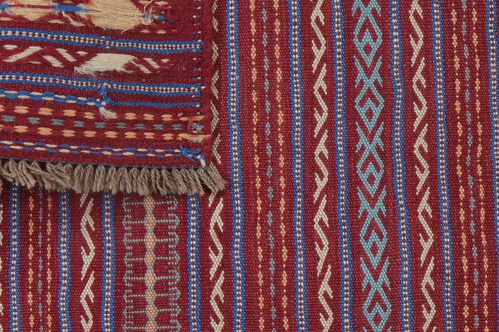 Kelim Kordi — Handmade, 83x120 cm, Red, 100% Virgin Wool | View 6