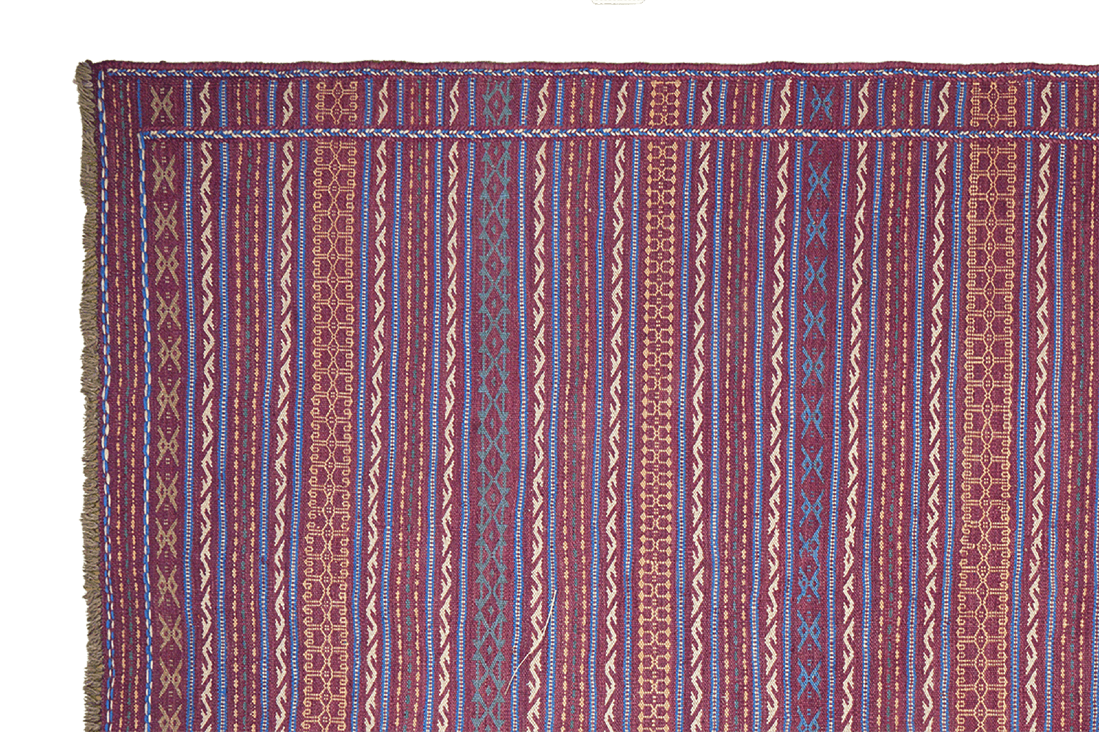 Kelim Kordi — Handmade, 203x302 cm, Violett, 100% Virgin Wool | View 3