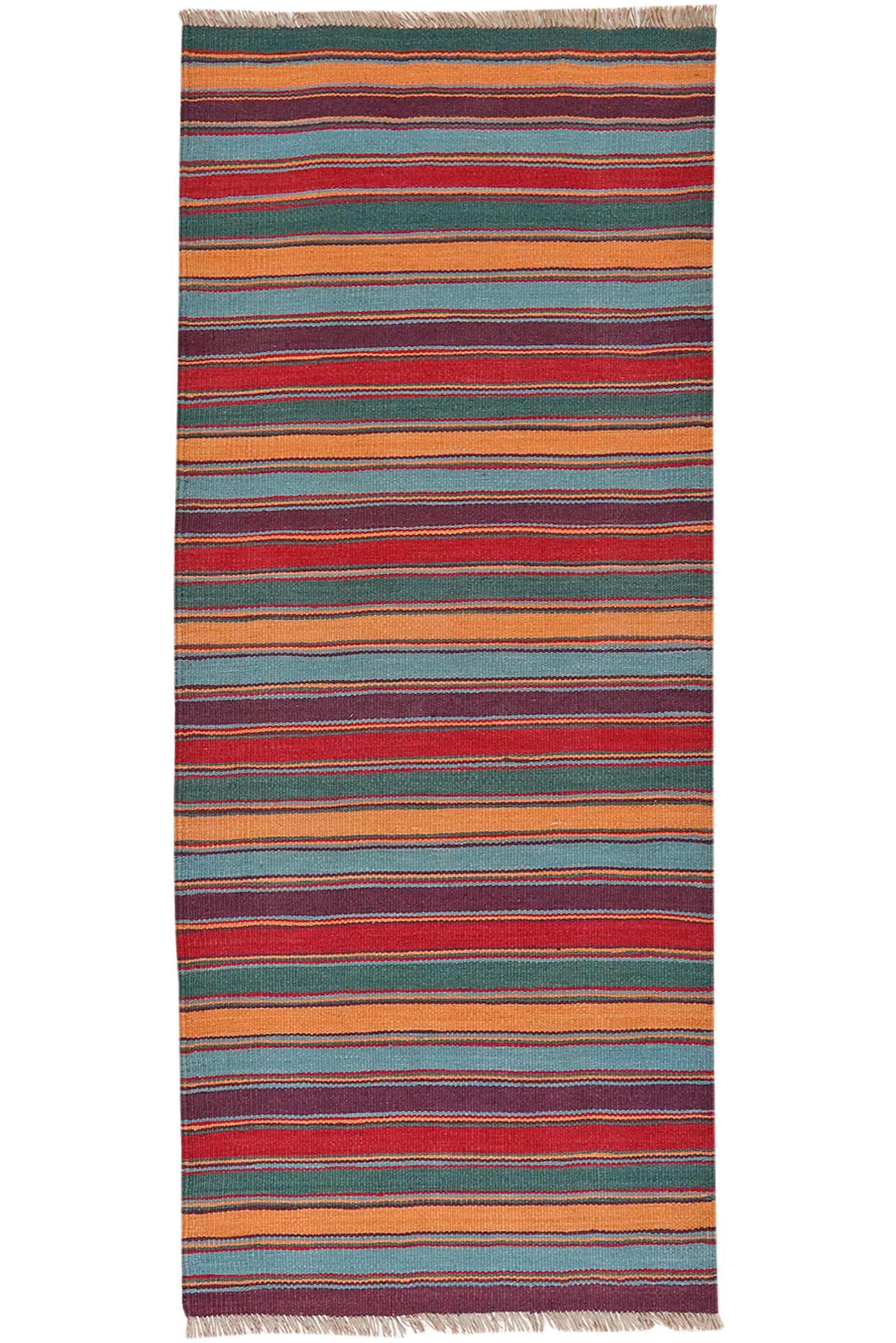 Kelim Gashgai — Handgefertigt, 190x79 cm, Bunt, 100% Virgin Wool | Main view