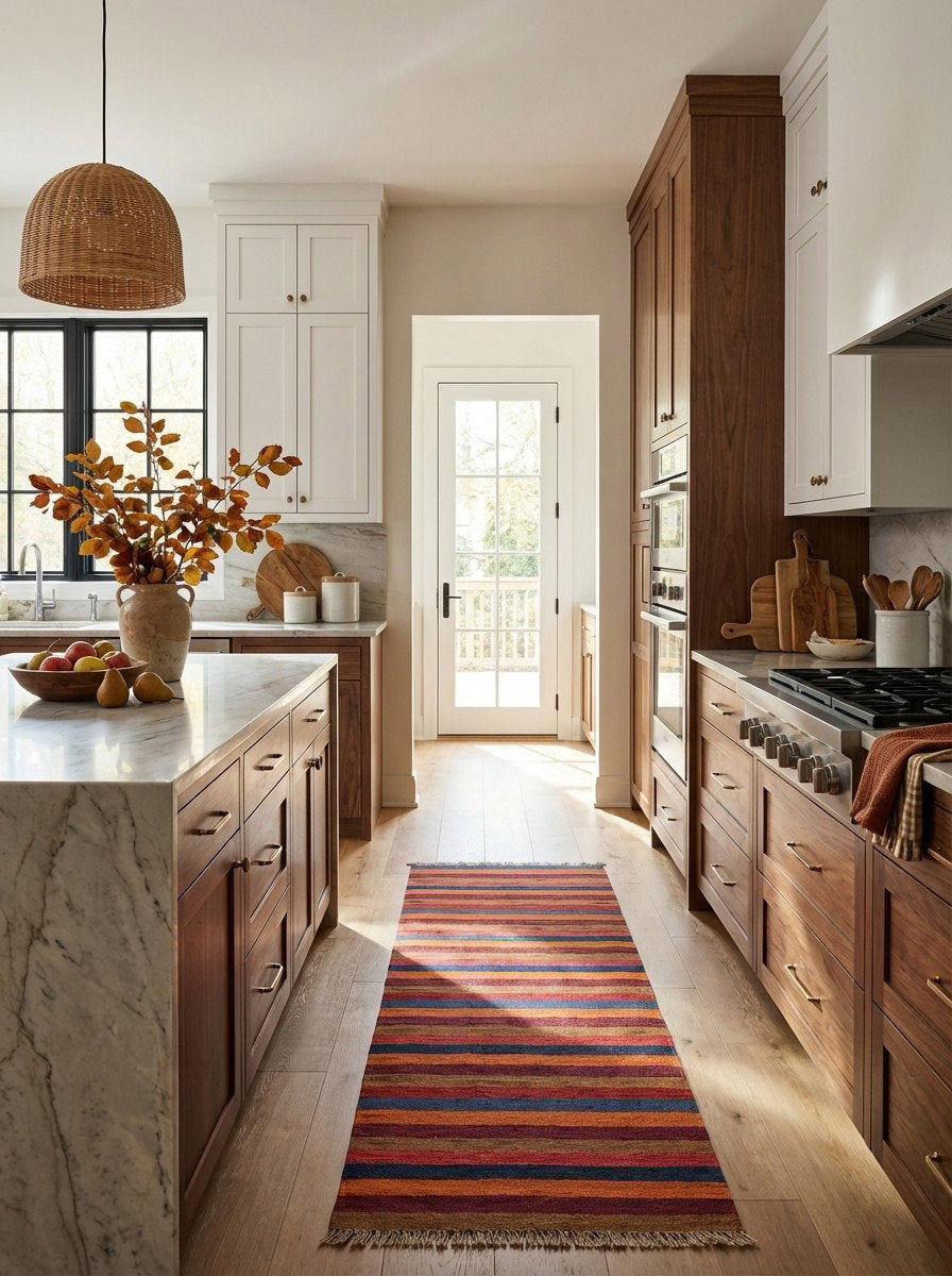 Kelim Gashgai — Handgefertigt, 192x63 cm, Bunt, 100% Virgin Wool | Back view