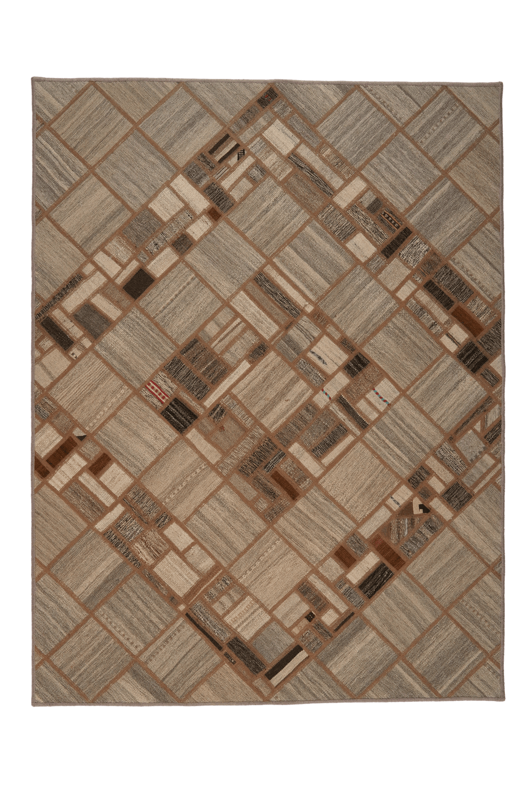 Kelim Tekkeh — Handmade, 150x200 cm, Beige, 100% Virgin Wool | Main view