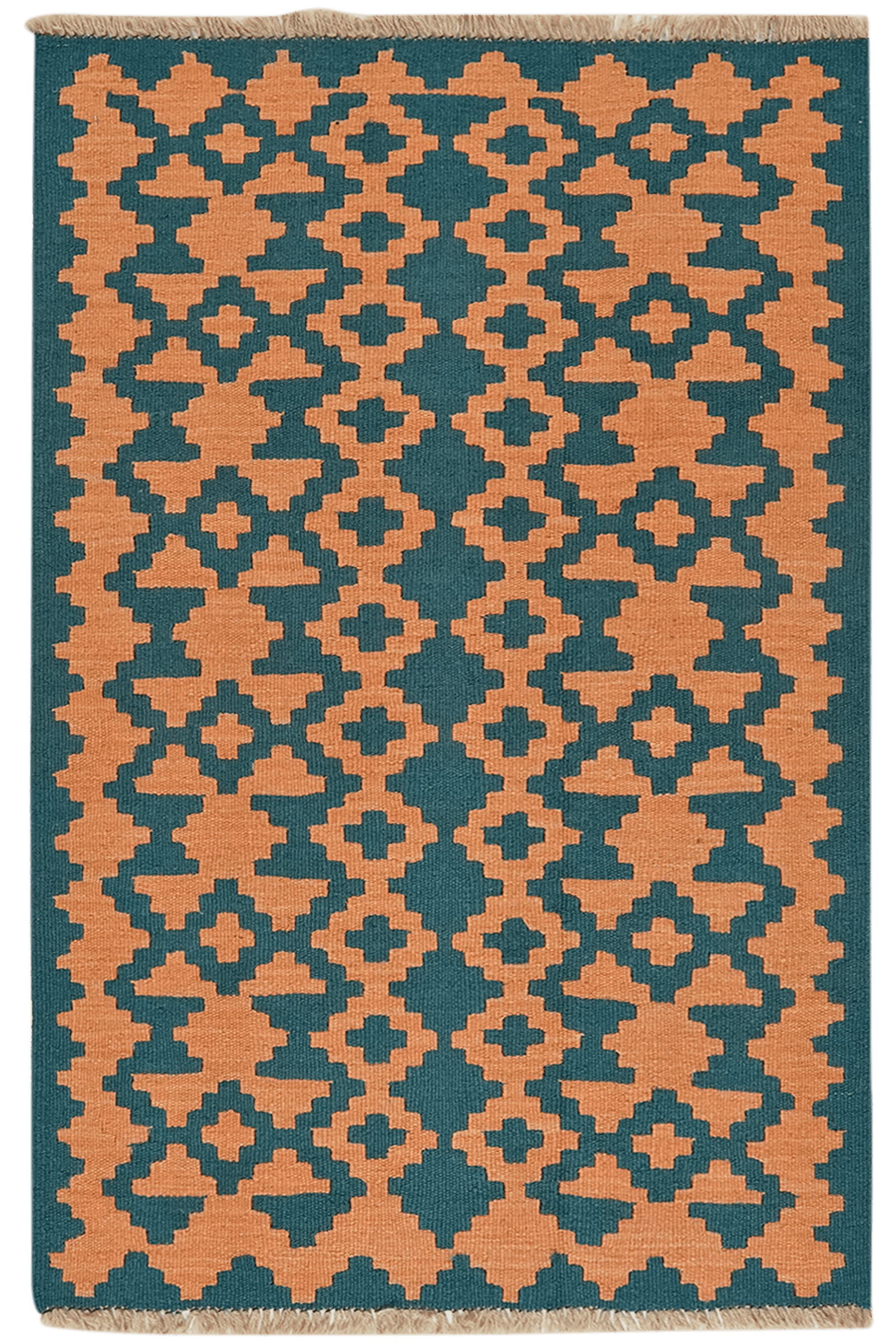 Kelim Gashgai — Handmade, 82x125 cm, Green, 100% Virgin Wool | Main view