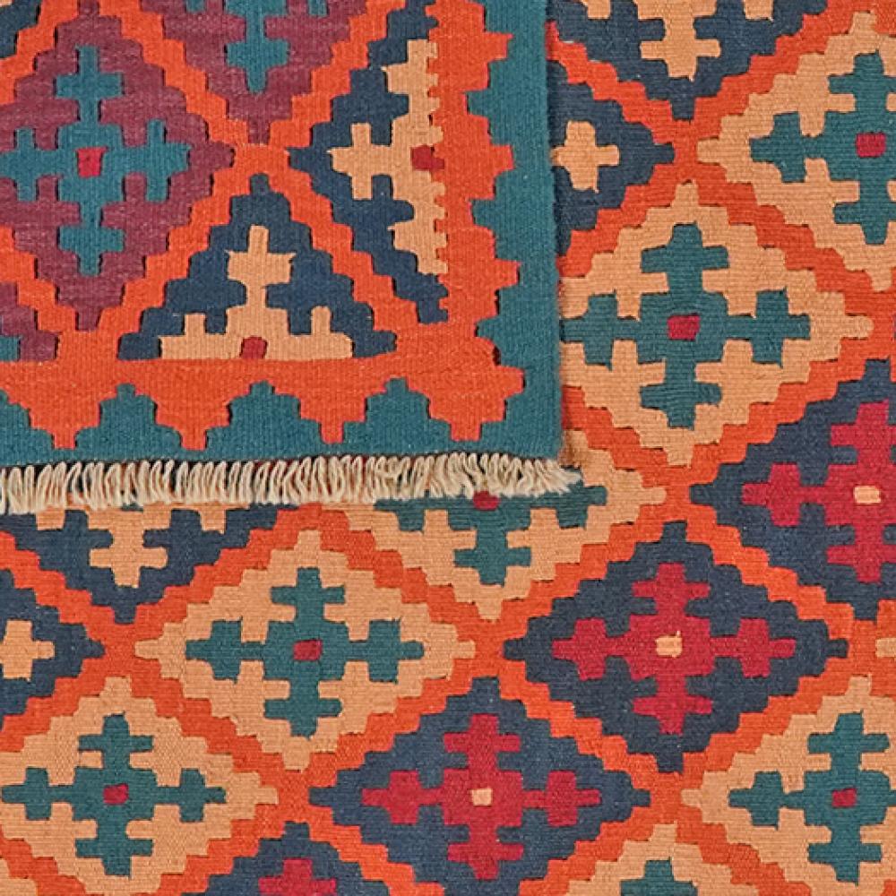 Kelim Gashgai — Handmade, 127x171 cm, Multicolor, 100% Virgin Wool | View 6