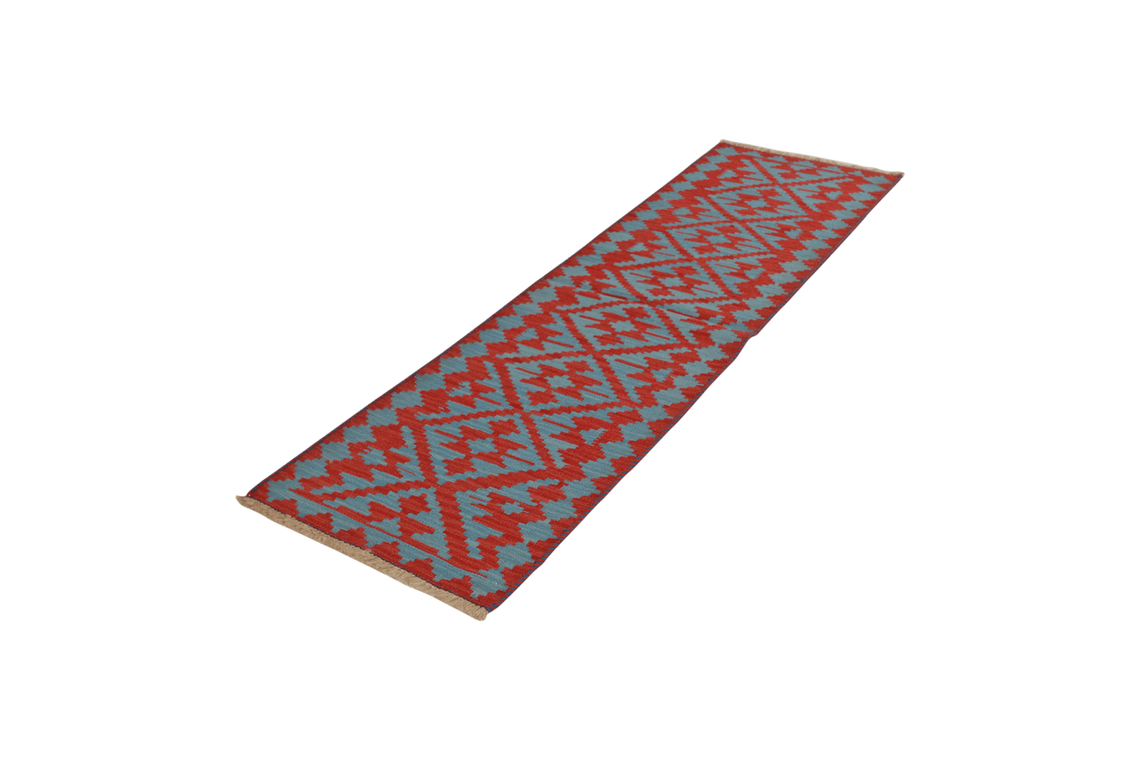 Kelim Gashgai — Handmade, 58x192 cm, Red, 100% Virgin Wool | View 5
