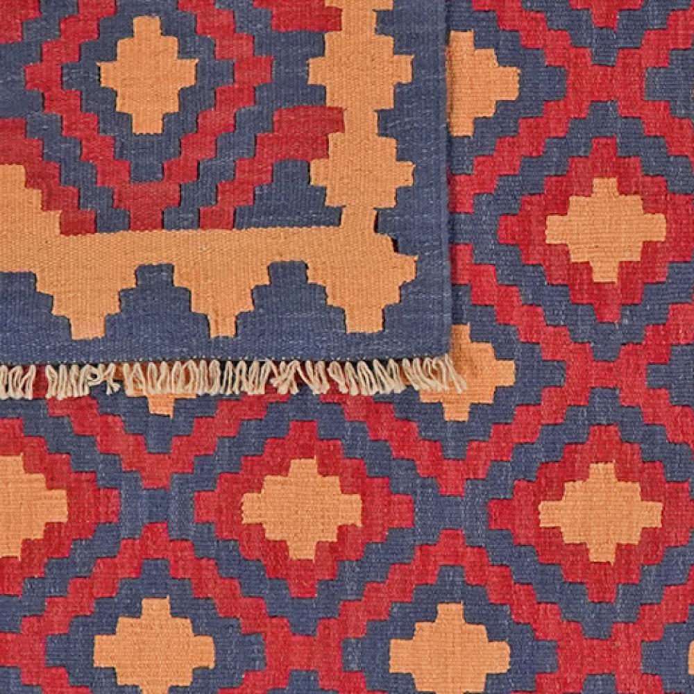 Kelim Gashgai — Handgefertigt, 182x129 cm, Beige, 100% Virgin Wool | View 7