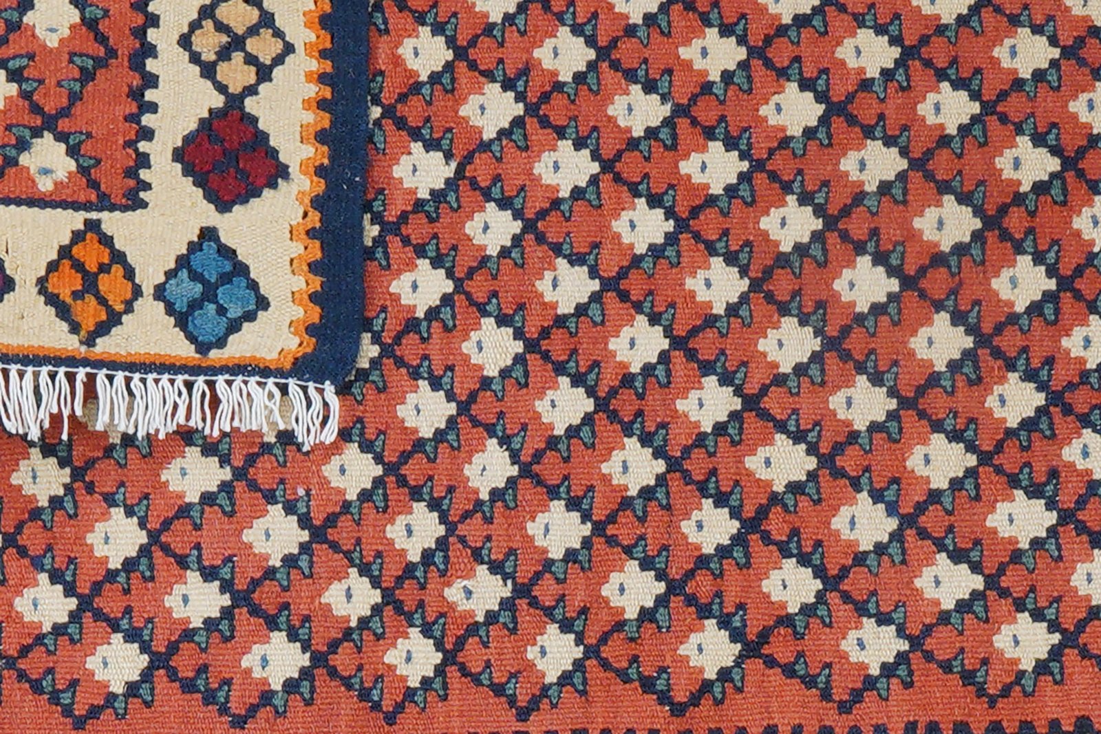 Kelim Senneh — Handmade, 62x82 cm, Red, 100% Virgin Wool | View 6