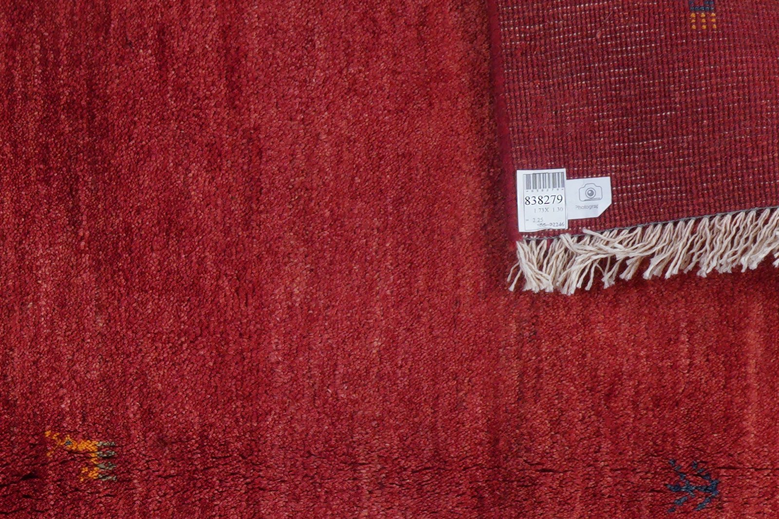 Gabbeh — Hand-knotted, 130x173 cm, Red, 100% Virgin Wool | View 6