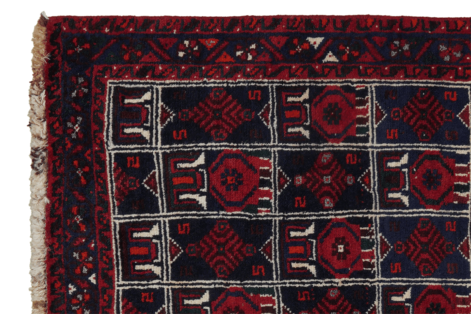 Gashgai — Hand-knotted, 73x75 cm, Blue, 100% Virgin Wool | View 3