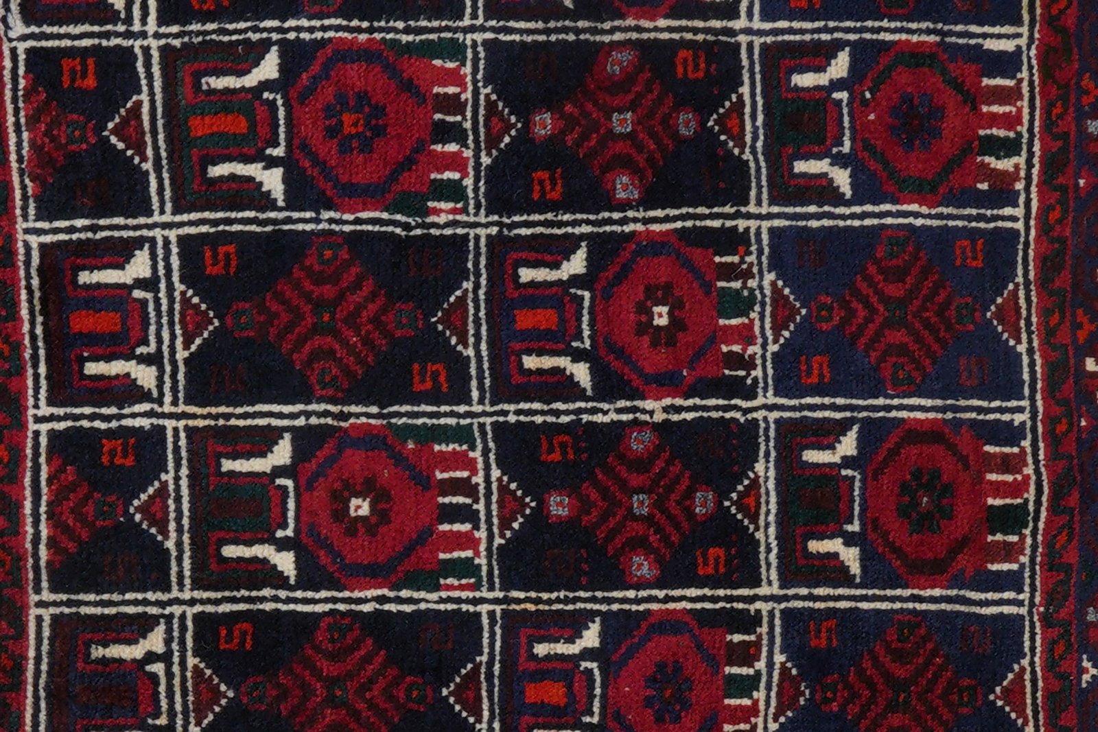 Gashgai — Hand-knotted, 73x75 cm, Blue, 100% Virgin Wool | View 8