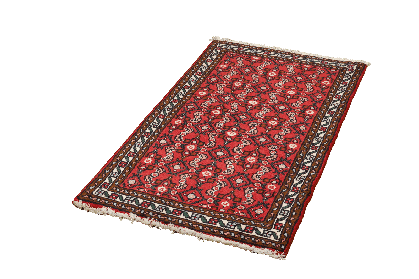 Hosseinabad — Hand-knotted, 65x119 cm, Red, 100% Virgin Wool | View 4
