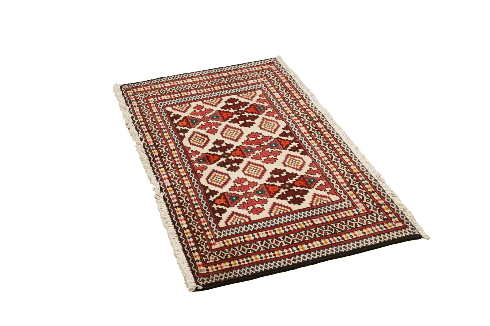 Belutch — Hand-knotted, 106x57 cm, Beige, 100% Virgin Wool | View 4