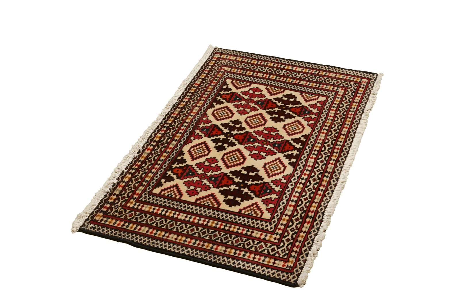 Belutch — Hand-knotted, 106x57 cm, Beige, 100% Virgin Wool | View 5