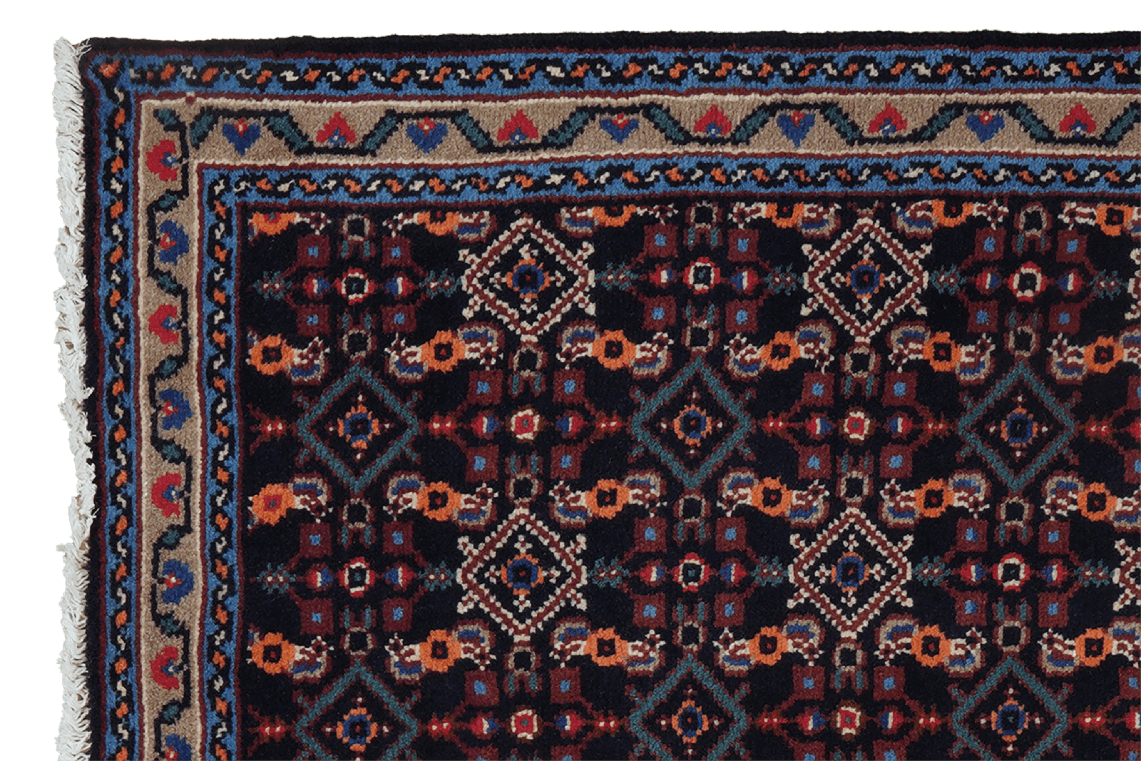 Hosseinabad — Hand-knotted, 75x120 cm, Blue, 100% Virgin Wool | View 3