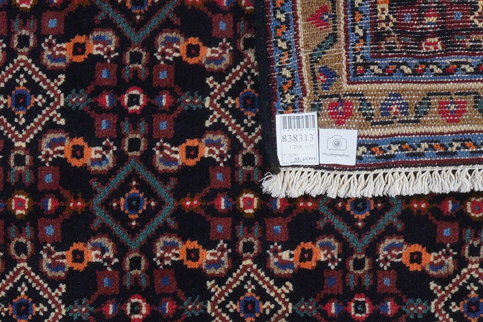 Hosseinabad — Hand-knotted, 75x120 cm, Blue, 100% Virgin Wool | View 6